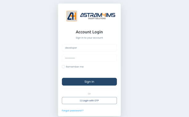 Zum Vergrößern klicken Login Screen